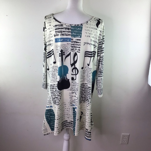 AZALEA | Music All Over Graphic Print Tunic - Picture 5 of 11